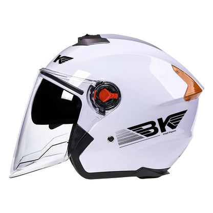 Casco Moto Mezzo Viso Doppia Visiera ABS Unisex Adulto