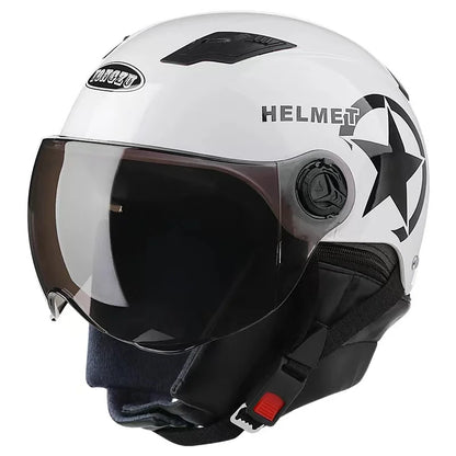 Casco Moto Mezzo Viso Unisex Adulto ABS Multicolore