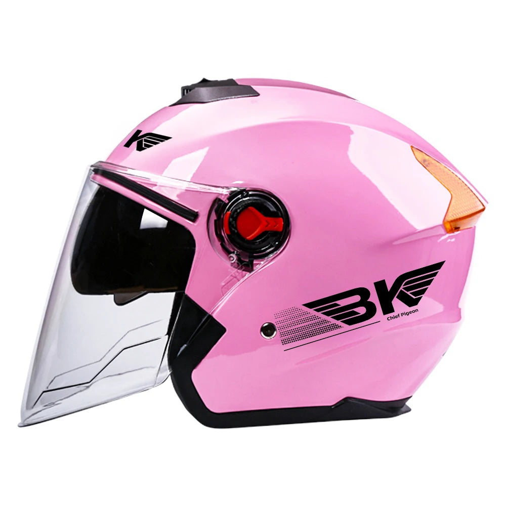 Casco Moto Mezzo Viso Doppia Visiera ABS Unisex Adulto