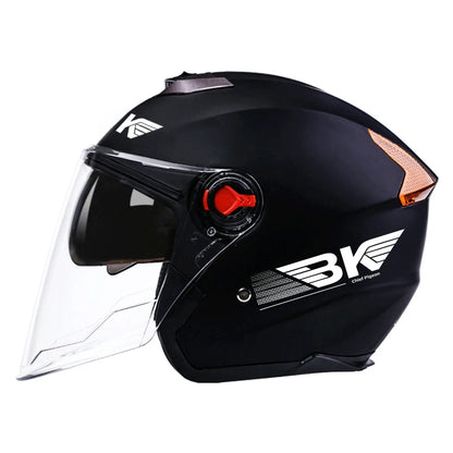 Casco Moto Mezzo Viso Doppia Visiera ABS Unisex Adulto