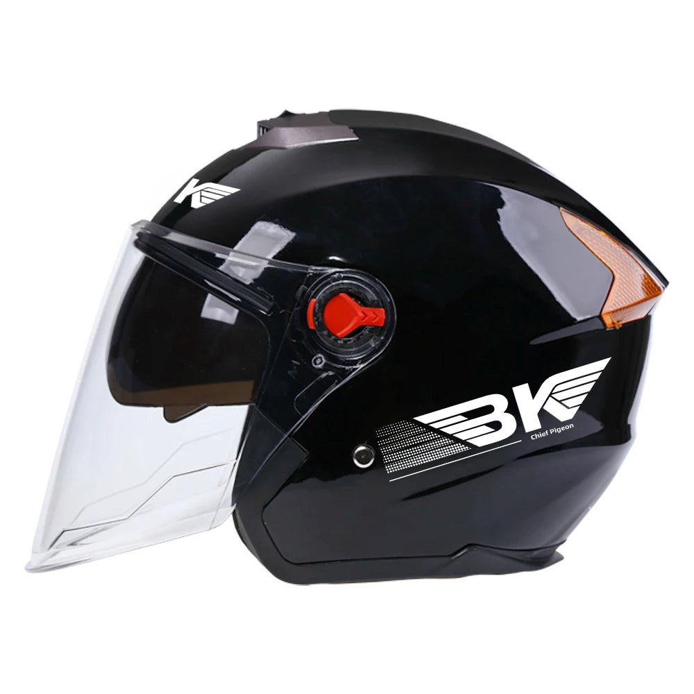 Casco Moto Mezzo Viso Doppia Visiera ABS Unisex Adulto