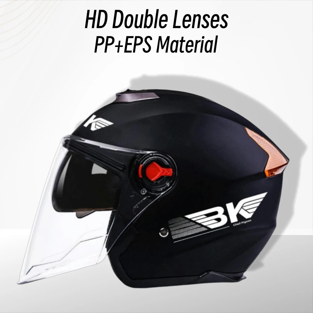 Casco Moto Mezzo Viso Doppia Visiera ABS Unisex Adulto