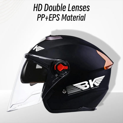 Casco Moto Mezzo Viso Doppia Visiera ABS Unisex Adulto