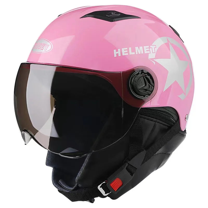 Casco Moto Mezzo Viso Unisex Adulto ABS Multicolore