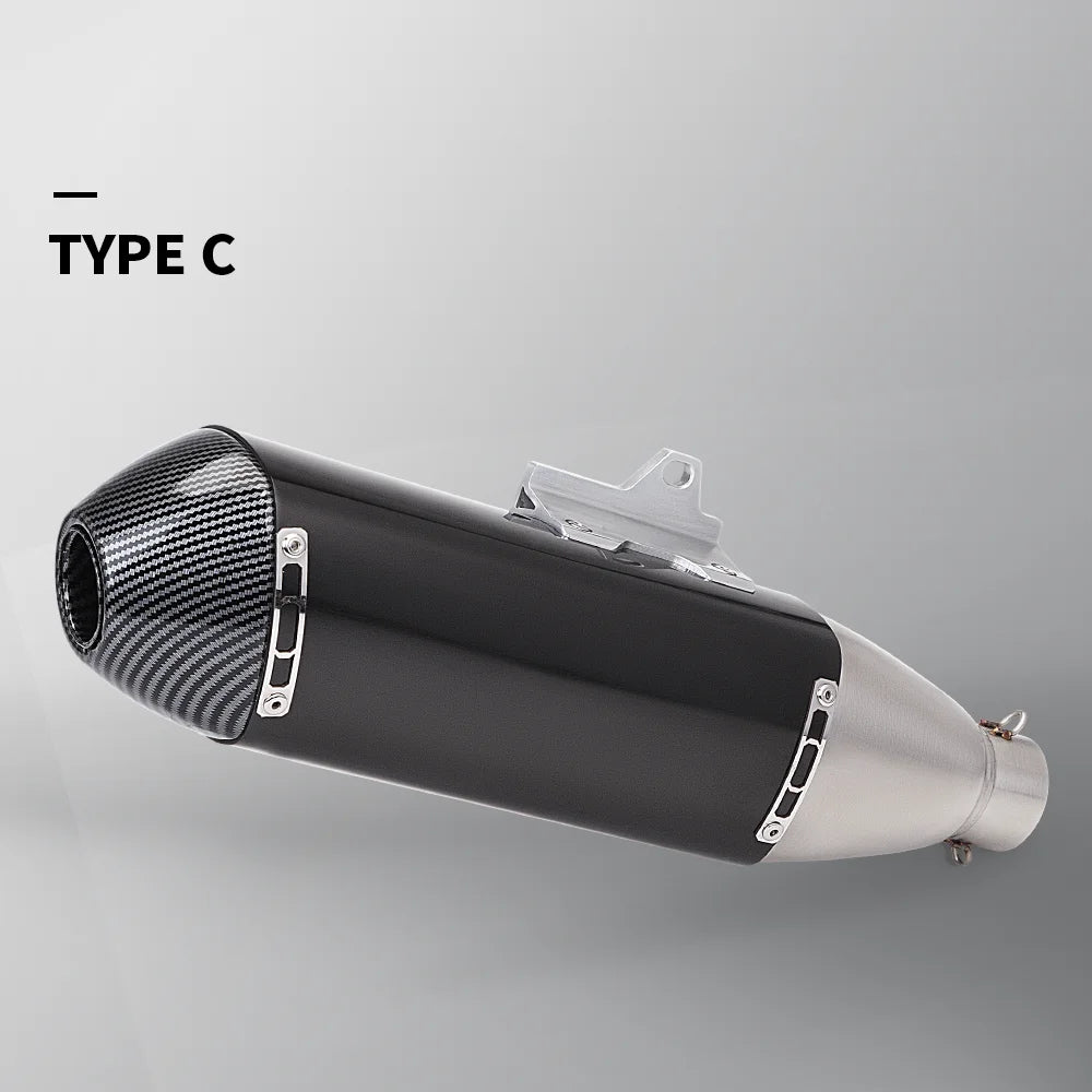 Marmitta Universale Moto 51mm Scarico Motocross Pitbike ATV Scooter Acciaio Inox