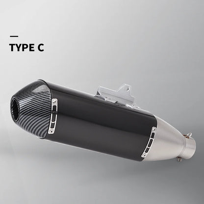 Marmitta Universale Moto 51mm Scarico Motocross Pitbike ATV Scooter Acciaio Inox