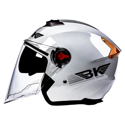 Casco Moto Mezzo Viso Doppia Visiera ABS Unisex Adulto