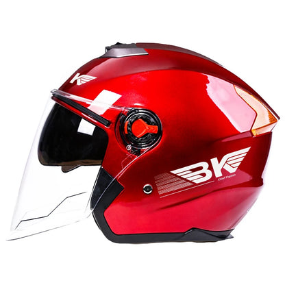 Casco Moto Mezzo Viso Doppia Visiera ABS Unisex Adulto