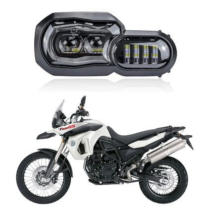 Faro LED per Moto BMW F800GS F800R F750GS F650GS con Anello Halo