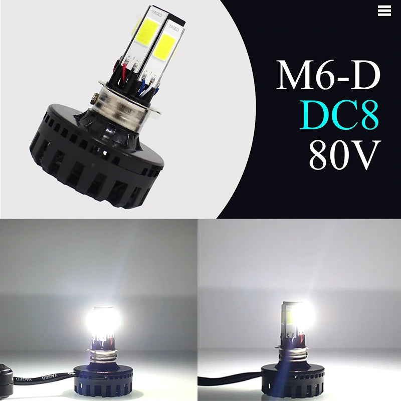 Faro LED Moto COB 6000LM Raffreddamento a Ventola IP67