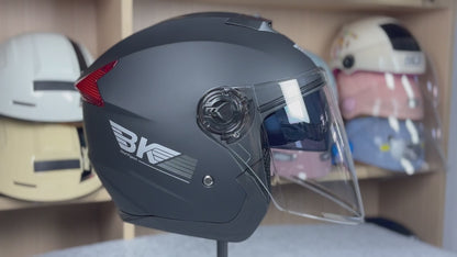 Casco Moto Mezzo Viso Doppia Visiera ABS Unisex Adulto