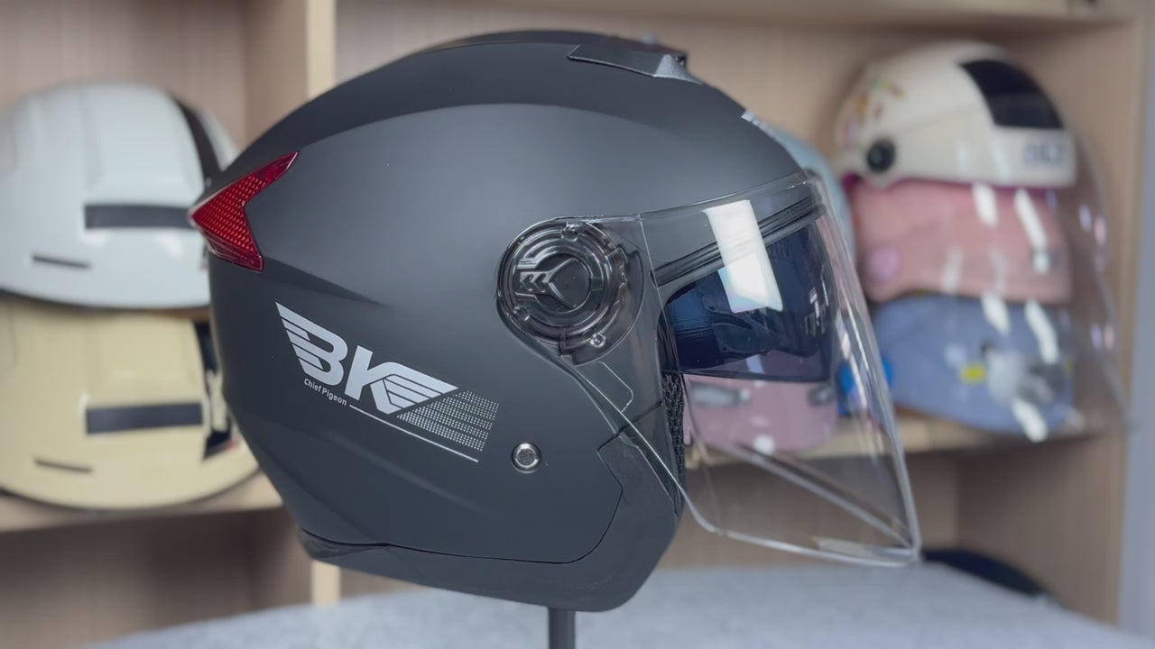 Casco Moto Mezzo Viso Doppia Visiera ABS Unisex Adulto